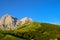 An overview that captures the mountain chain Gran Sasso located in the National Park Gran Sasso in Prati di Tivo,Teramo province,A