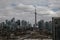 Overview of the CN Tower needle in Toronto Ontario