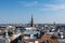 Overview of Copenhagen seen from Round Tower in Denmark