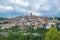 Overview of Fiuggi in Italy, Scenic sight in Fiuggi, province of Frosinone, Lazio, central Italy