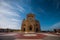 Overview of majestic and big Basilica of the National Shrine of the Blessed Virgin of Ta' Pinu on Gozo, Malta on a