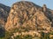 Overview of Moustiers-Sainte-Marie, France.