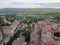 Overview of Moustiers-Sainte-Marie, France.