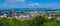 Overview of the Munster Cathedral of Our Lady and the city of Freiburg. Baden Wuerttemberg, Germany, Europe