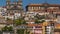 Overview of old town of Porto timelapse, Portugal