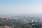 Overview of the polluted city of Barcelona, from the Collserola