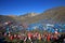 Overview of Quyllurit\'i inca festival in the peruvian andes near ausangate mountain.