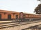 Overview of the rails and a wagon, in the old train station in Tel Aviv, Israel