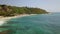 Overview of Ricadi Beach, Tower Marino, Vatican City, promontory aerial view, cliffs and sand. Italy