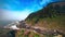 Overview of the rocky terrain on the Pacific coast.