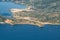 Overview Skiathos Airport JSI in Greece aerial view