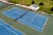 An overview of a tennis court