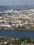 Overview of Vienna with the Donau River in foregro