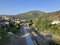 Overview of Villafranca del Bierzo village and its buildings, along the Camino de Santiago, Spain.