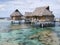 Overwater bungalow in Polynesia