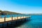 Overwater wooden pier