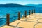 Overwater wooden pier