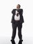 Overweight businessman standing with arms folded