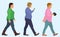 Overweight Caucasian Women Walking