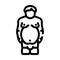 overweight prople line icon vector illustration flat