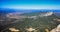 Overwhelming panorama of Hortus mount from Pic Saint-Loup mountain