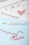 Ovulation cycle in women. Graph of basal temperature. Favorable time for conceiving child