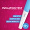 Ovulation Test. Planning Pregnancy banner with ovulation or pregnancy test. Female reproductive, fertility or hormone