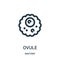 ovule icon vector from anatomy collection. Thin line ovule outline icon vector illustration. Linear symbol for use on web and