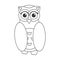 Owl bird flat icon, wisdom symbol
