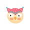 Owl bird isolated cartoon owlet animal face mask