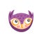 Owl bird isolated cartoon owlet animal face mask