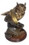 Owl bronze figurine