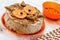 Owl cake - Halloween or birthday party dessert, delicious cream