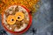 Owl cake. Halloween or birthday party dessert, delicious cream c