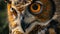 Owl Close-Up A Glimpse into the Intensity of Nature\\\'s Watcher