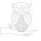 Owl doodle coloring book stylised