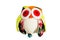 Owl fabric Doll handmade on white background
