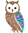 Owl Fashion Design. Feng Shui Wealth Rich Symbol