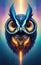 Owl king artictic design, magical and mysterious owl. Generative Ai