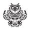 Owl logo. Vector illustration. Emblem design