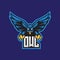 Owl mascot vector e sport logo template