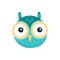 Owl or owlet face cartoon bird of prey face mask