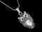 Owl pendant - silver and cubic zirconia