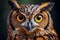 Owl portrait bird. Generate Ai