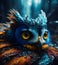 Owl\'s Midnight Dance - A Splash Art Symphony