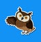 An owl sticker character