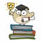 Owl student success graduate cartoon