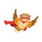 Owl Superhero Cute Cartoon Character Emoji With Forest Bird Showing Human Emotions And Behavior