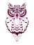 Owl tattoo with tribal elements. Good for ink and print purposes