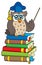 Owl teacher and books